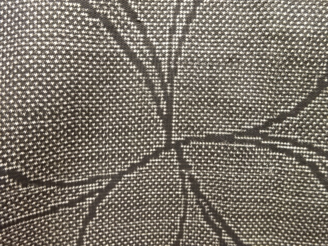 JAPANESE KIMONO / ANTIQUE KIMONO / SILK / DORO OSHIMA TSUMUGI / WOVEN ABSTRACT / 5MARUKI